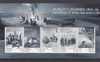 2016 Australian Antarctic. MS.263 Frank Hurley's Journey. mini sheet  U/M (MNH)