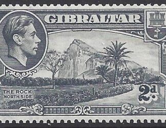 1940 Gibraltar. SG.124ab 2d grey Perf 13½ sideways watermark. mounted mint.