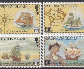 1992 Ascension Island. SG.574-7 500th Anniv. of Discovery of America by Columbus. set 4 values U/M (MNH)