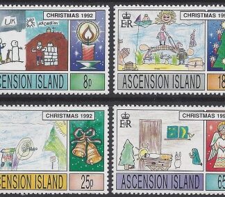 1992 Ascension Island. SG.587-90  Christmas Childrens Paintings. set 4 values U/M (MNH)