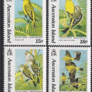 1993 Ascension Island. SG.591-4 Yellow Canary  set 4 values U/M (MNH)