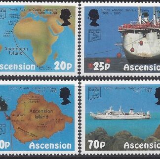 1993 Ascension Island. SG.600-3 25th Anniv. of South Atlantic Cable Co. set 4 values U/M (MNH)