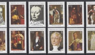 2000 Tristan Da Cunha. SG666-77  Monarchs. Set 12 values U/M (MNH)