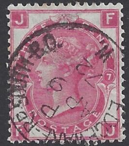 Great Britain - 1867-80 SG.103 3d deep rose. pl.7 'JF' Wmk spray. CDS used