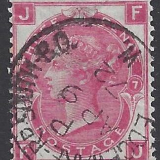 Great Britain - 1867-80 SG.103  3d  deep rose. pl.7 'JF'  Wmk spray. CDS used