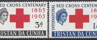 1964 Tristan Da Cunha.  SG.69-70  Red Cross Centenary. set 2 values U/M (MNH)