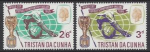 1966 Tristan Da Cunha. SG.97-8 World Cup Football Championship. set 2 values U/M (MNH)
