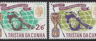 1966 Tristan Da Cunha.  SG.97-8 World Cup Football Championship. set 2 values U/M (MNH)