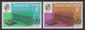 1966 Tristan Da Cunha. SG.99-100 W.H.O. Headquarters Geneva. set 2 values U/M (MNH)