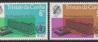 1966 Tristan Da Cunha.  SG.99-100 W.H.O. Headquarters Geneva.  set 2 values U/M (MNH)