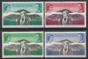1967 Tristan Da Cunha. SG.109-12 Centenary of First Duke of Edinburgh's visit to Tristan. set 4 values U/M (MNH)
