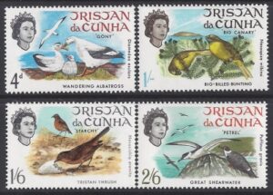 1968 Tristan Da Cunha. SG. 113-6 Birds. set 4 values U/M (MNH)