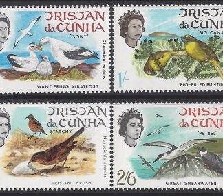 1968 Tristan Da Cunha. SG. 113-6  Birds. set 4 values U/M (MNH)