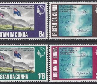 1968 Tristan Da Cunha. SG.117-20 1st Anniv. of Tristan Da Cunha as a Dependency of St. Helena set 4 values U/M (MNH)