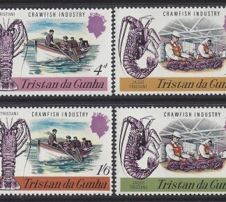 1970 Tristan Da Cunha. SG.133-6 Crawfish Industry. set 4 values U/M (MNH)