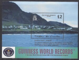 2003 Tristan Da Cunha. MS.769 World Geographical Records. mini sheet. U/M (MNH)
