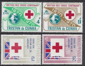 1970 Tristan Da Cunha. SG.129-32 Centenary of British Red Cross. set 4 values U/M (MNH)