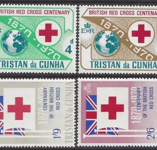 1970 Tristan Da Cunha. SG.129-32  Centenary of British Red Cross. set 4 values U/M (MNH)