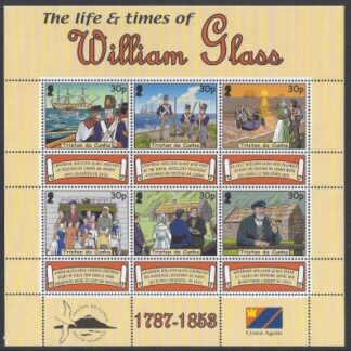 2003 Tristan Da Cunha.SG781-6 . 150th death Anniv. William Glass  set 6 valuest. U/M (MNH)