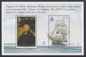 2004 Tristan Da Cunha. MS.817 Bicentenary of Battle of Trafalgar (1st series). mini sheet U/M (MNH)