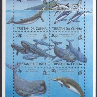 2002  Tristan Da Cunha SG.752-7 Marine Mammals. set 6 values U/M (MNH)