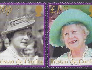 2002 Tristan Da Cunha. SG.749-50 Queen Elizabeth The Queen Mother's Commemoration.  set 2 values U/M (MNH)