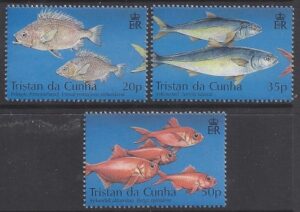 2002 Tristan Da Cunha. SG.745-7 Extension of Fishing Industry to New Species. set 3 values U/M (MNH)