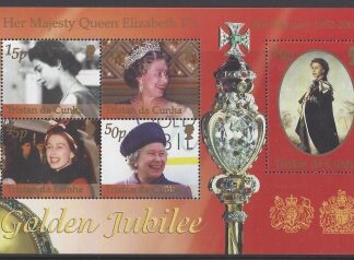 2002 Tristan Da Cunha. MS.744 Golden Jubilee. mini sheet U/M (MNH)