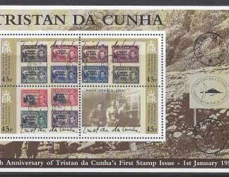 2002 Tristan Da Cunha. MS.739 50th Anniv. of First Stamp Issue. mini sheet. U/M (MNH)