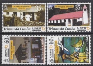 2001 Tristan Da Cunha. SG.731-4 150th Anniv.of Arrival of First USPG Missionary. set 4 values U/M (MNH)