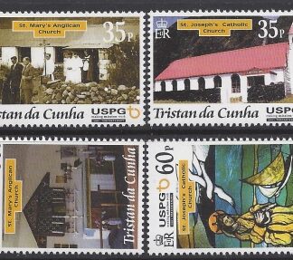 2001 Tristan Da Cunha. SG.731-4  150th Anniv.of Arrival of First USPG Missionary. set 4 values U/M (MNH)