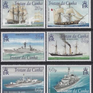 2001 Tristan Da Cunha. SG.725-30  Royal Navy Connections with Tristan Da Cunha. set 6 values U/M (MNH)
