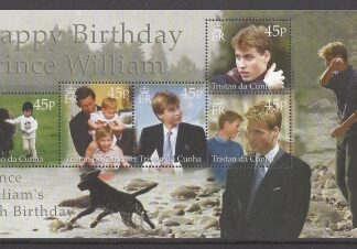 2000 Tristan Da Cunha.  MS.687 18th Birthday of Prince William. mini sheet U/M (MNH)