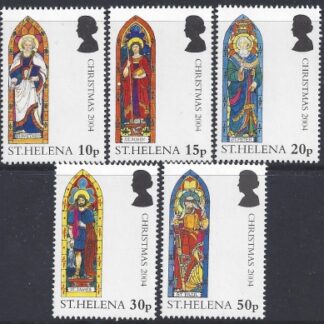 2004 St Helena.  SG.926-30 Christmas - Stained Glass Windows  set 5 values U/M (MNH)
