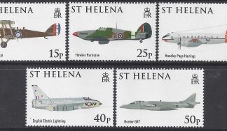 2008 St Helena. SG.1047-51  90th Anniversary of Royal Airforce. set 5 values U/M (MNH)