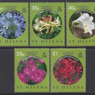 2008 St Helena.  SG.1072-6  Flowers at Christmas. set 5 values U/M  (MNH)