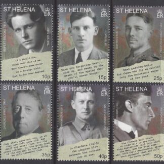 2008 St Helena. SG.1077-82  90th Anniversary of End of World War 1. set 6 values U/M (MNH)