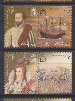 2005 St Helena. SG.957-64  Famous Elizabethans. set 8 values U/M (MNH)