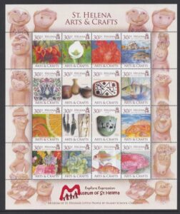 2006 St Helena. SG.989-1004 Arts & Crafts. sheetlet  set 16 values U/M (MNH)
