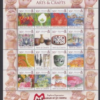 2006 St Helena. SG.989-1004 Arts & Crafts. sheetlet  set 16 values U/M (MNH)