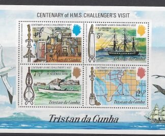 1973 Tristan Da Cunha. MS.181 Centenary of HMS Challenger's Visit. mini sheet  U/M (MNH)