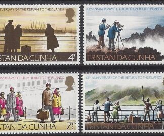 1973 Tristan Da Cunha. SG.182-5  10th Anniversary of return to Tristan Da Cunha. set 4 values U/M (MNH)