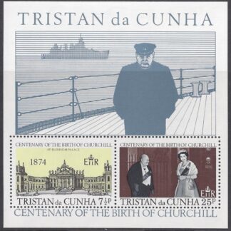 1974 Tristan Da Cunha. MS.195 Birth Centenary of Winston Churchill. mini sheet U/M (MNH)