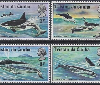 1975 Tristan Da Cunha. SG.200-3 Whales. set 4 values U/M (MNH)