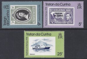 1976 Tristan Da Cunha.SG.204-6 Festival of Stamps- London. set 3 values U/M (MNH)