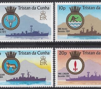 1977 Tristan Da Cunha. SG.215-8 Ships Crests. set 4 values U/M (MNH)