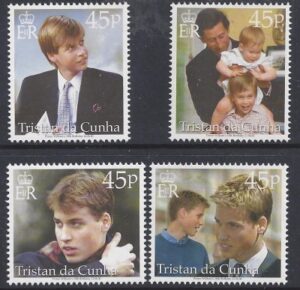 2000 Tristan Da Cunha. SG.683-6 18th Birthday of Prince William. set 4 values U/M (MNH)