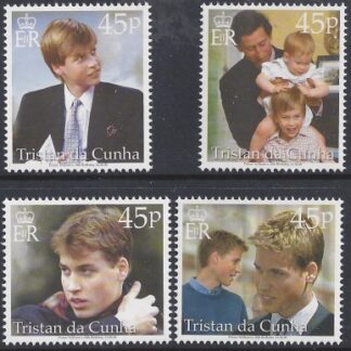 2000 Tristan Da Cunha. SG.683-6 18th Birthday of Prince William. set 4 values U/M (MNH)