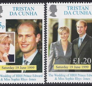 1999 Tristan Da Cunha. SG.655-6 Royal Wedding. set 2 values U/M (MNH)