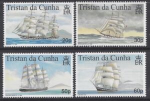 1999 Tristan Da Cunha. SG.647-50 Maritime Heritage. (2nd series) set 4 values U/M (MNH)